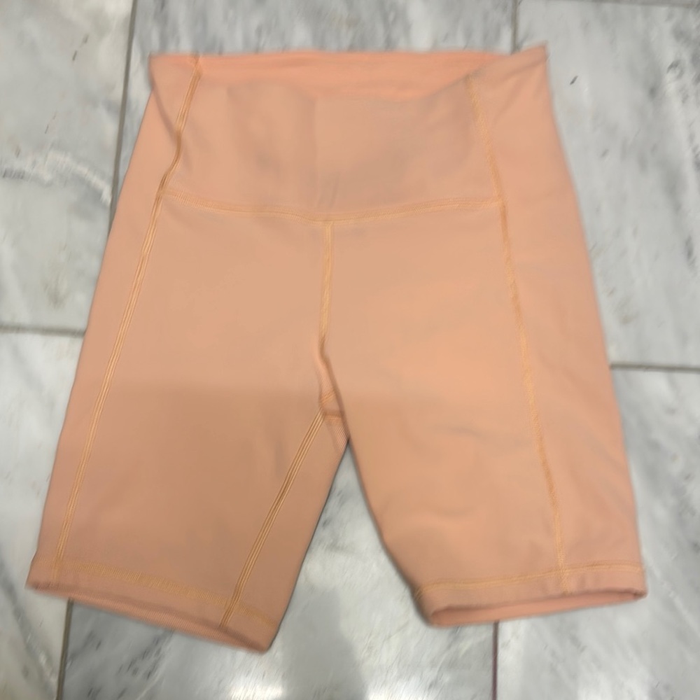 Lululemon Ribbed Coral Bike Shorts
